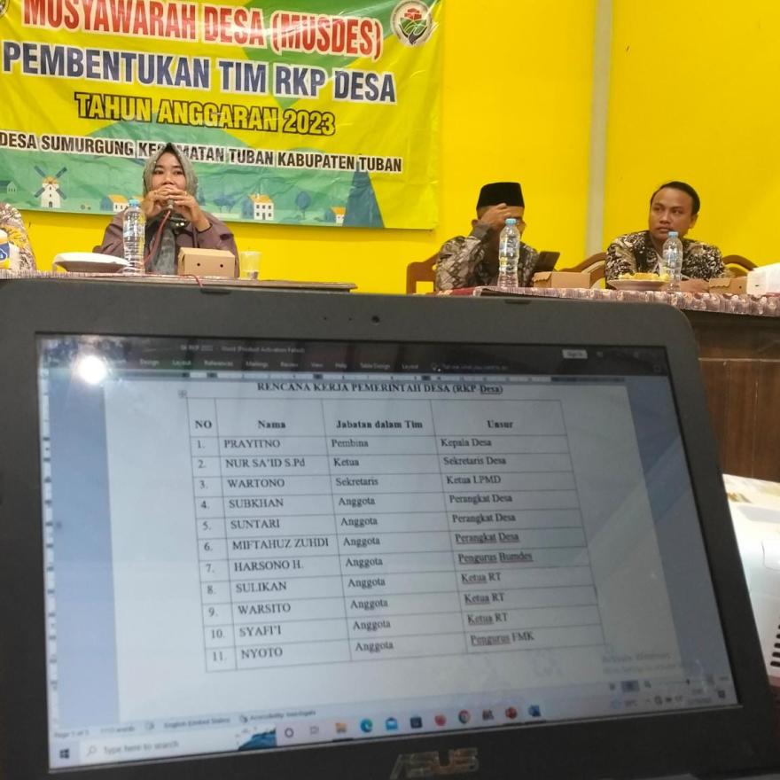 Pembentukan Tim RKP Desa Sumurgung 2023, Pemerintah Komitmen Dorong Pembangunan Sumber Daya Manusia